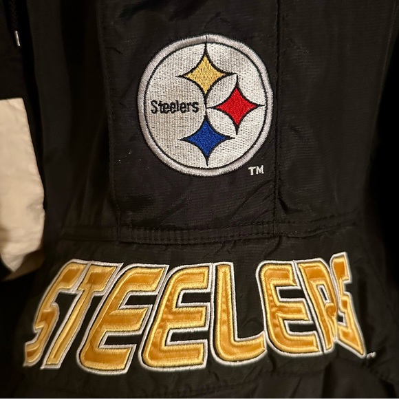Nfl Pro Line Authentic by Starter Vintage Steelers Pull over Jacket - Picture 3 of 6
